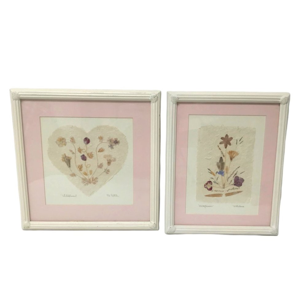 "Wildflowers" by Suteria, Pair of Framed Artwork